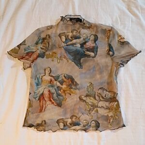 Forever 21 Artistic Print Blouse - Multicolor